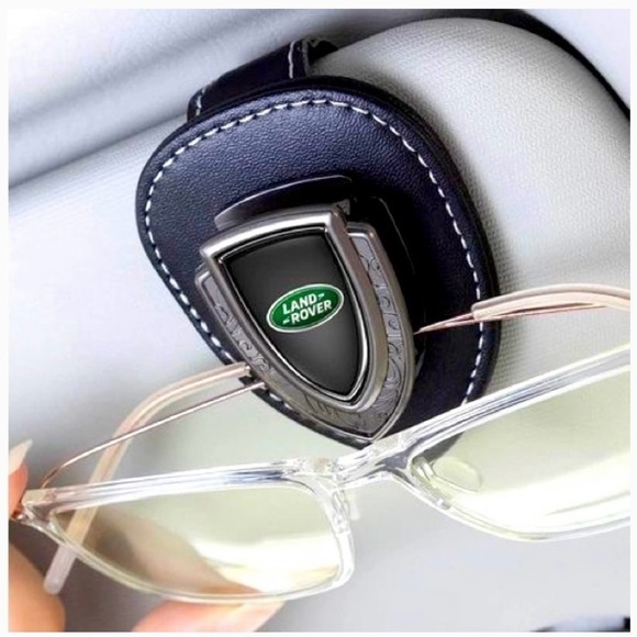 Landrover Sunglasseses Clip For Car Visor Holder Black Faux Leather New - Picture 2 of 4